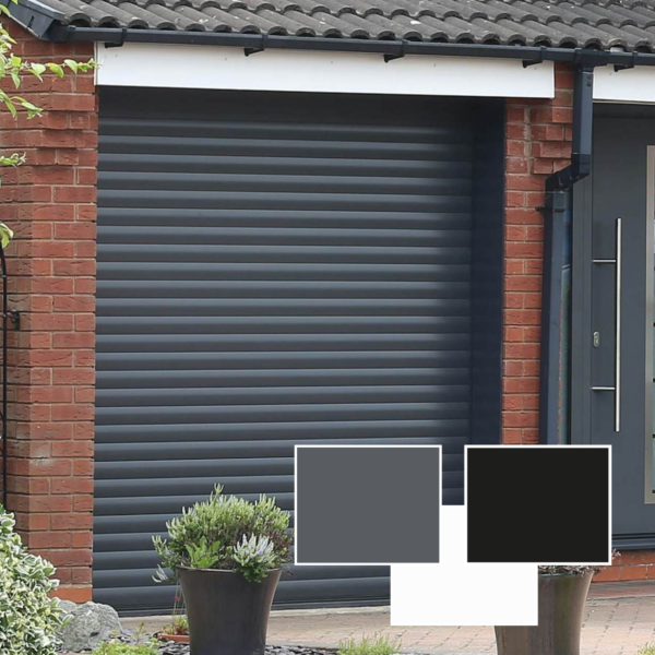 Insulated Automatic Roller Garage Door (77mm Lath) (3 STANDARD COLOURS)